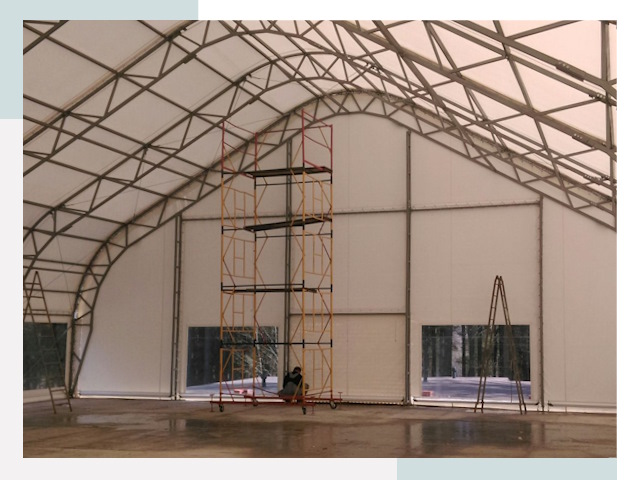 Шатровые ангары в Кандалакше