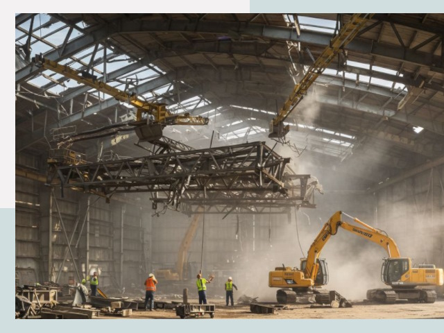 Демонтаж ангаров в Кандалакше от 606 руб. за м²