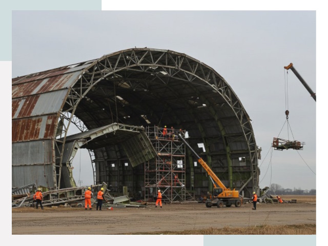 Демонтаж ангаров в Кандалакше